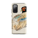 Peregrine Falcon - Kono Bairei Kacho-e Phone Case Beige Phone Case Detailed Illustration Pheasant Vibrant Red Peregrine Falcon, Kōno