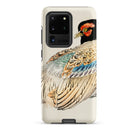 Peregrine Falcon Kōno Bairei Kacho e Samsung Case, Galaxy S20 Ultra / Matte, Smartphone Case Colorful Pheasant Illustration