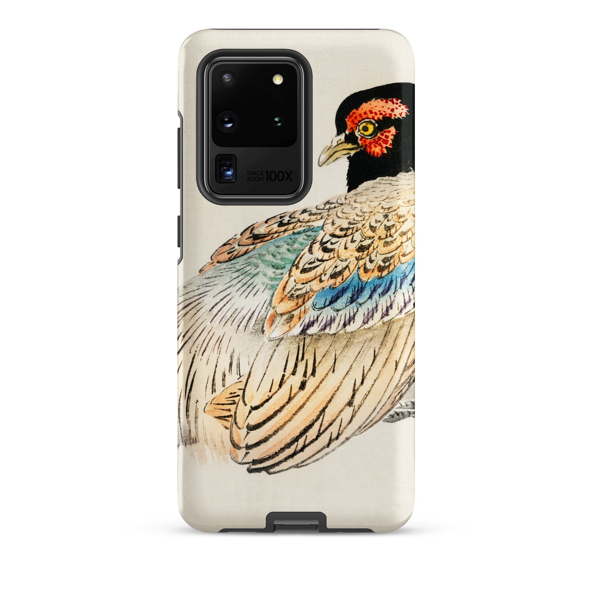 Peregrine Falcon Kōno Bairei Kacho e Samsung Case, Galaxy S20 Ultra / Matte, Smartphone Case Colorful Pheasant Illustration
