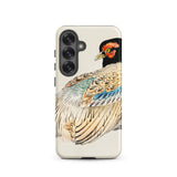 Peregrine Falcon - Kōno Bairei Kacho-e Samsung Case, Galaxy S25 / Matte, Smartphone Case Detailed Illustration Pheasant