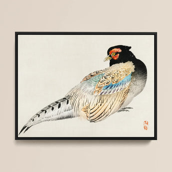 Peregrine Falcon - Kōno Bairei Meiji Era Bird Art Print / Canvas, 16x12’’ / 41x31cm / Black Frame, Posters Prints & Visual Artwork, Toby