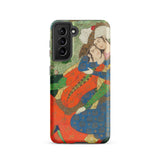 Persian Man and Woman in Love Samsung Case, Galaxy S21 / Matte, Smartphone Case Classical Persian Miniature Painting Two Figures