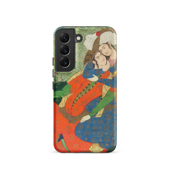 Persian Man and Woman in Love Samsung Case, Galaxy S22 / Matte, Smartphone Case Persian Miniature Painting Two Figures