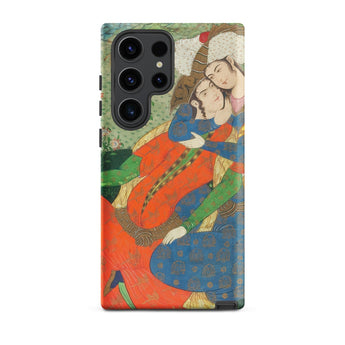 Persian Man and Woman in Love Samsung Case, Galaxy S23 Ultra / Matte, Smartphone Case Persian Miniature Painting Two Figures