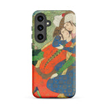 Persian Man and Woman in Love Samsung Case, Galaxy S24 Plus / Matte, Smartphone Case Persian Miniature Painting Two Figures