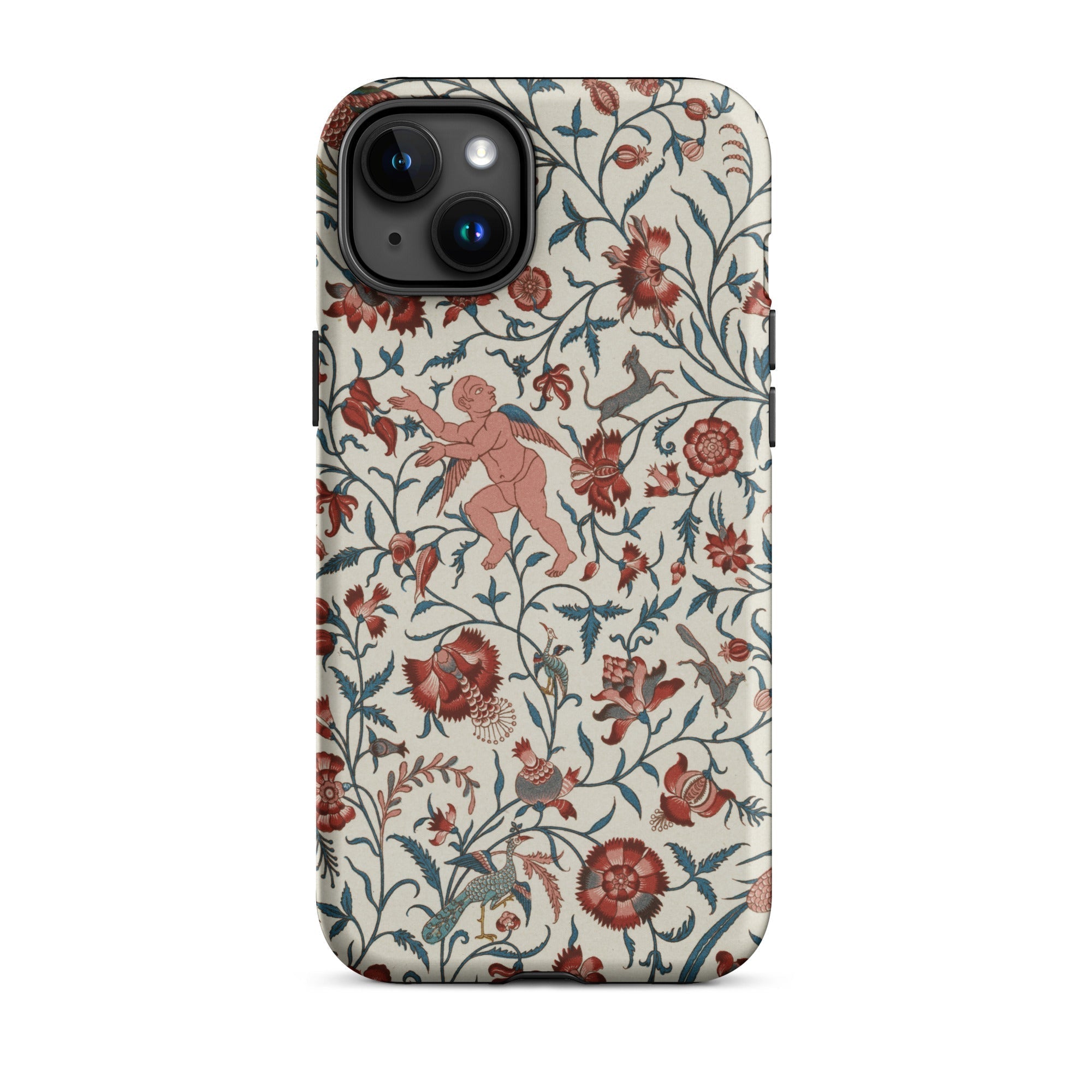 Persian Pattern Auguste Racinet Islamic Iphone Case, 15 Plus / Matte, Floral Cherub Patterned Phone Case