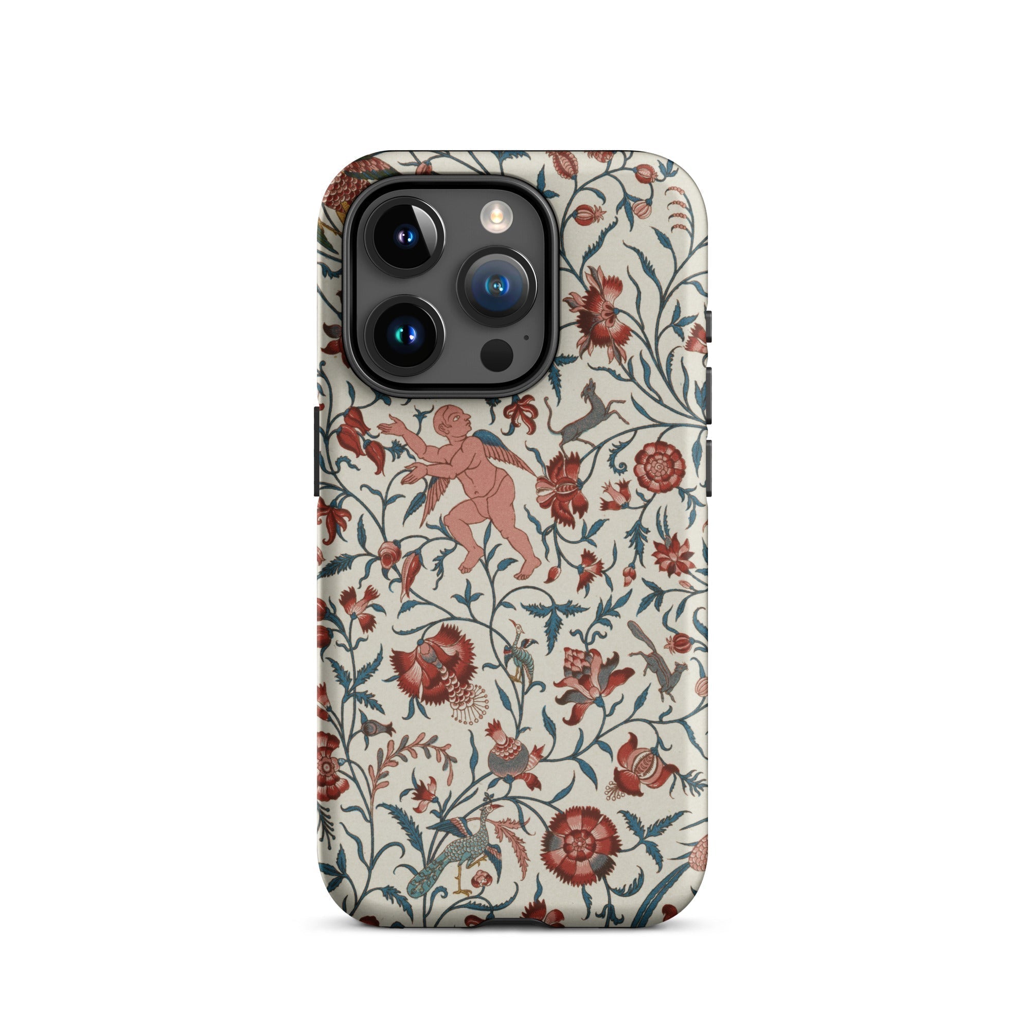 Persian Pattern - Auguste Racinet Islamic Iphone Case, 15 Pro / Tough Phone, Floral Cherub Patterned Phone Case