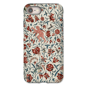 Persian Pattern - Auguste Racinet Islamic Phone Case Iphone 8 / Matte Floral Patterned Phone Case Cherub-like Figure Among Intricate