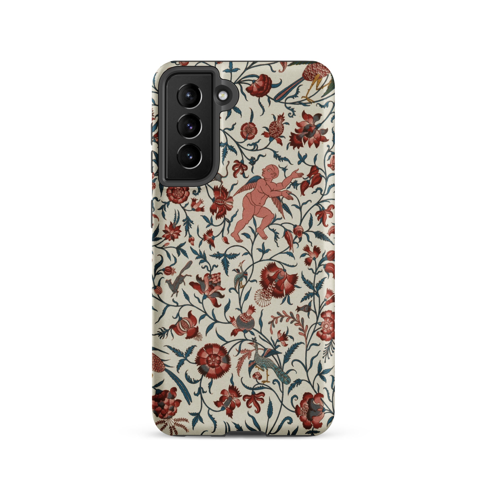 Persian Pattern Auguste Racinet Islamic Samsung Case, Galaxy S21 / Matte, Samsung Galaxy S22 Phone Case Detailed Floral Cherub