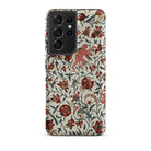 Persian Pattern Auguste Racinet Islamic Samsung Case, Galaxy S21 Ultra / Matte, White Smartphone Case Red Green Blue Floral Pattern