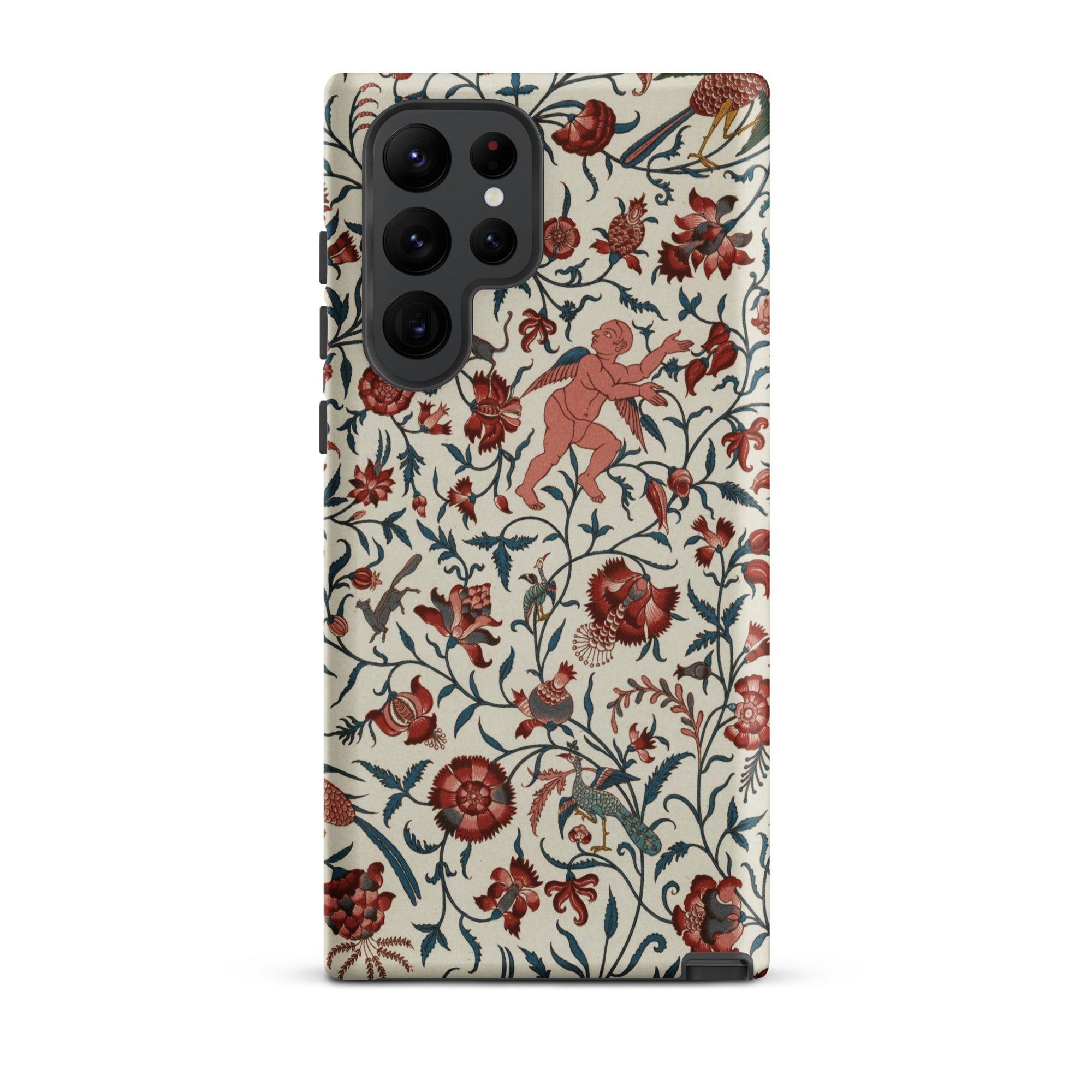 Persian Pattern Auguste Racinet Islamic Samsung Case, Galaxy S22 Ultra / Matte, Smartphone Case Floral Cherub Pattern