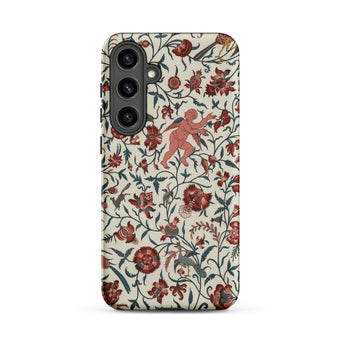 Persian Pattern - Auguste Racinet Islamic Samsung Case, Galaxy S24 Plus / Matte, Smartphone Case Cream Background Pattern Red Flowers Green