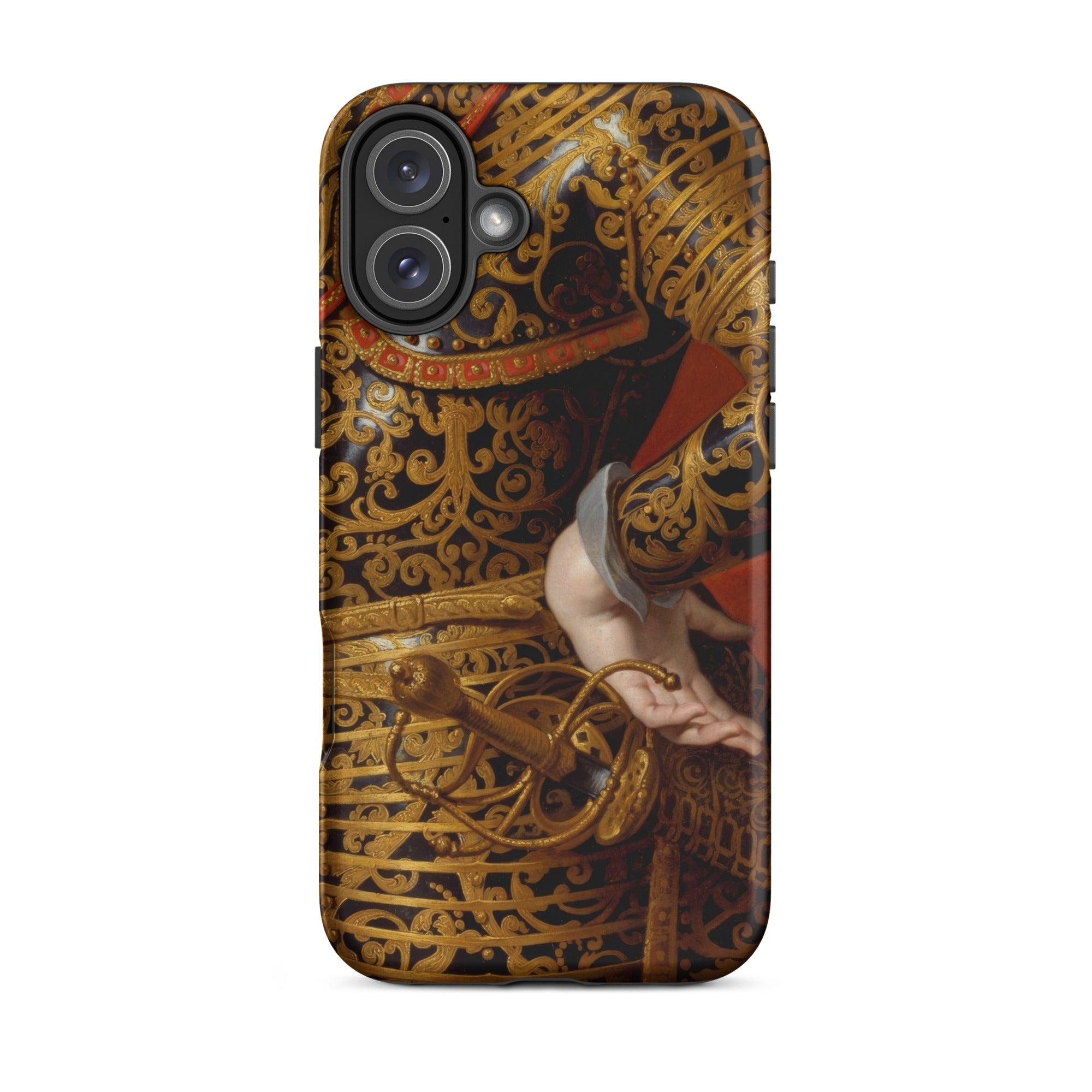 Philip Iv in Parade Armor - Gaspar De Crayer Iphone Case, 16 Plus / Matte, Ornate Armor-themed Phone Case