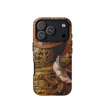 Philip Iv in Parade Armor - Gaspar De Crayer Phone Case Iphone 17 Pro / Matte Gold Black Phone Case Intricate Design Classical Figure