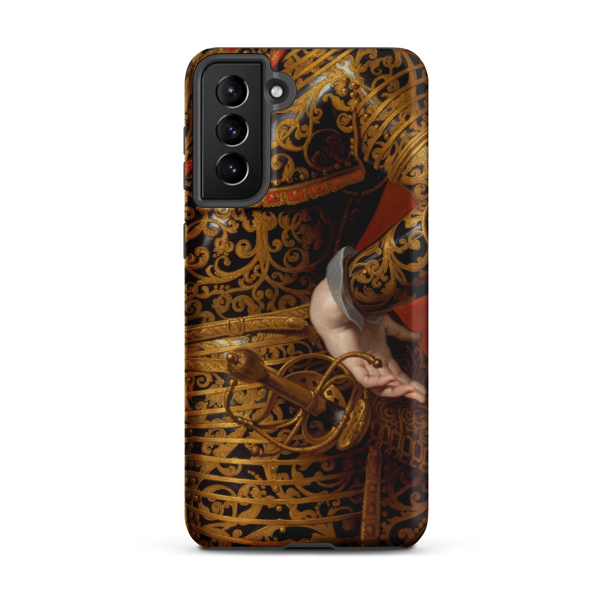 Philip Iv in Parade Armor Gaspar De Crayer Samsung Case, Galaxy S21 Plus / Matte, Smartphone Case Ornate Historical Painting Figure Richly