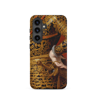 Philip Iv in Parade Armor - Gaspar De Crayer Samsung Case, Galaxy S24 / Matte, Phone Case Detailed Painting Person Ornate Gold Black