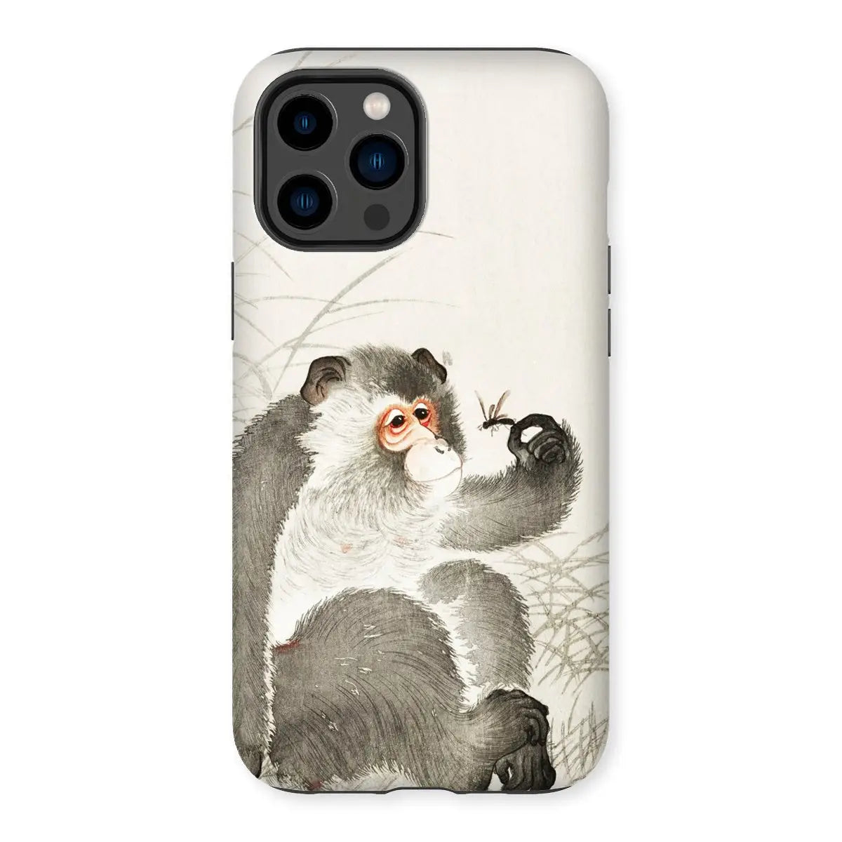 Monkey with Insect - Ohara Koson Shin-hanga Iphone Case 14 Pro Max / Matte Mobile Phone Cases