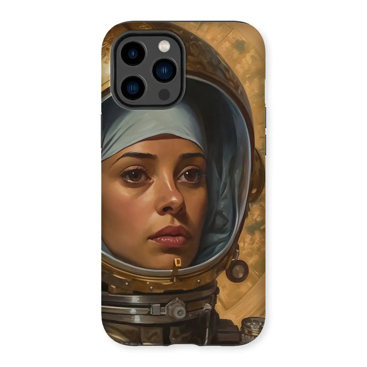 Amira - Lesbian Muslim Astronaut Aesthetic Iphone Case 14 Pro Max / Matte Mobile Phone Cases