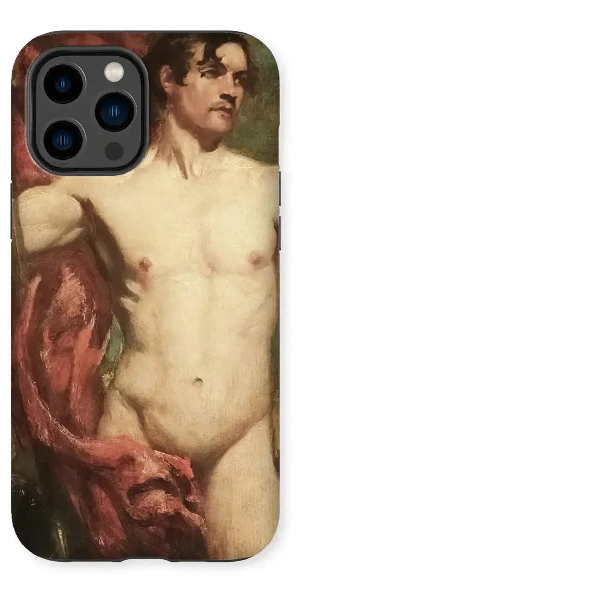 Male nude iphone case featuring an artistic nude male figure for art history nerds