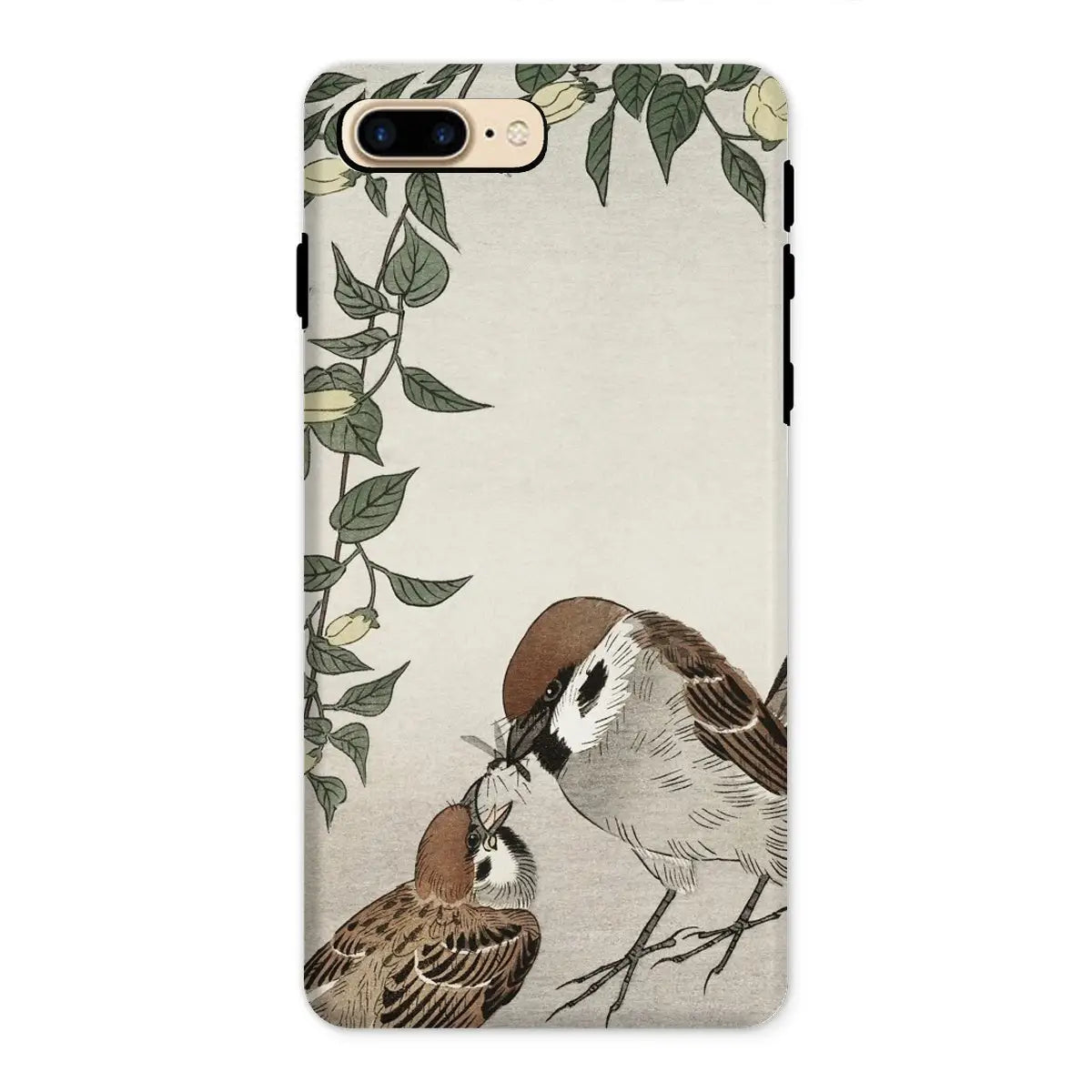 Sparrows Feeding - Ohara Koson Japanese Bird Iphone Case 8 Plus / Matte Mobile Phone Cases