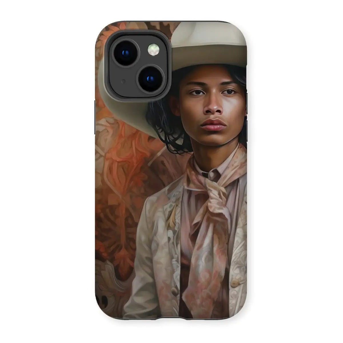 Arjuna - Gay South Asian Cowboy Dandy Art Iphone Case 14 / Matte Mobile Phone Cases