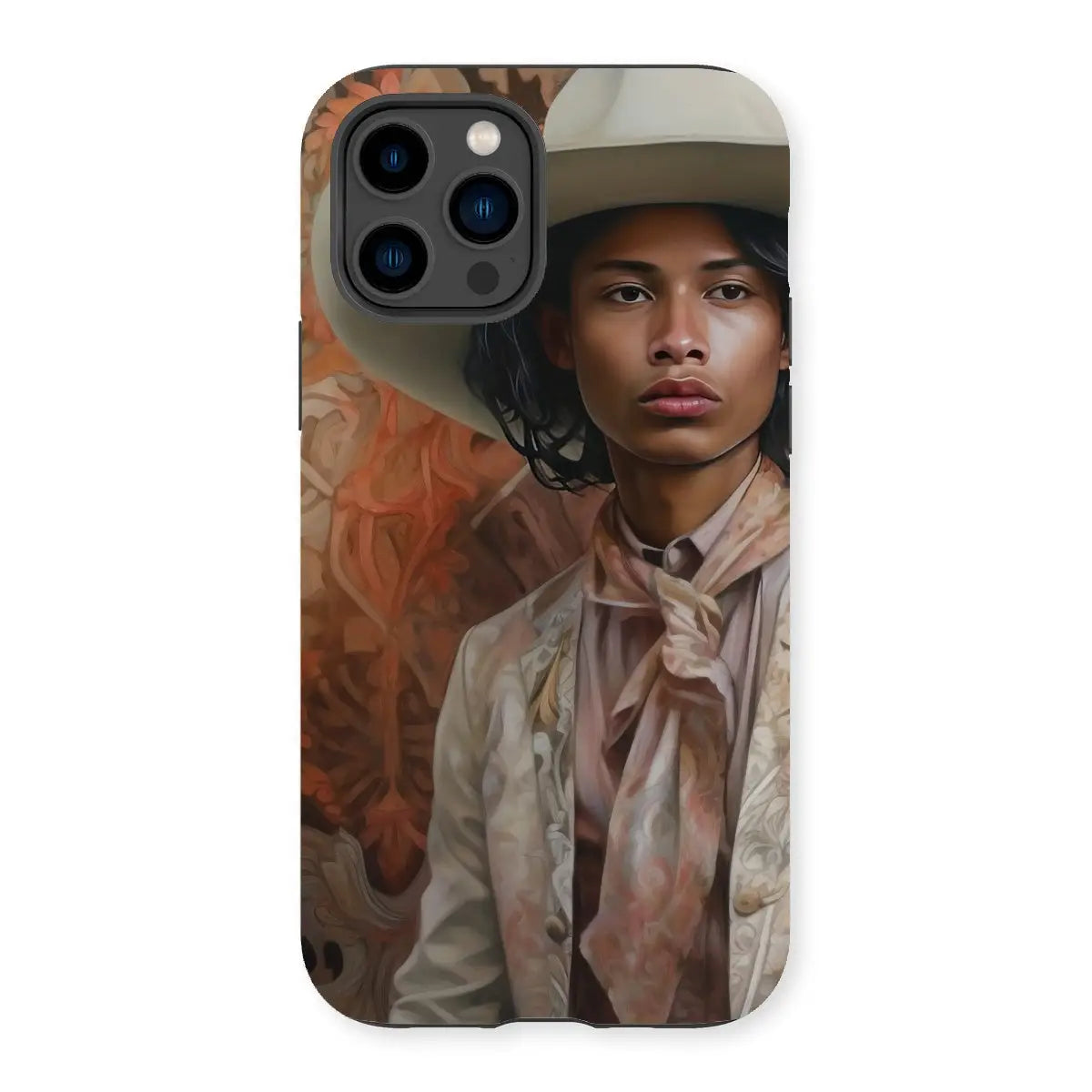 Arjuna - Gay South Asian Cowboy Dandy Art Iphone Case 14 Pro / Matte Mobile Phone Cases