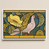 Pigeon et Pavots - Maurice Pillard Verneuil Art Print / Canvas, 18x12’’ / 46x31cm / White Frame, Posters Prints & Visual Artwork, Toby Leon
