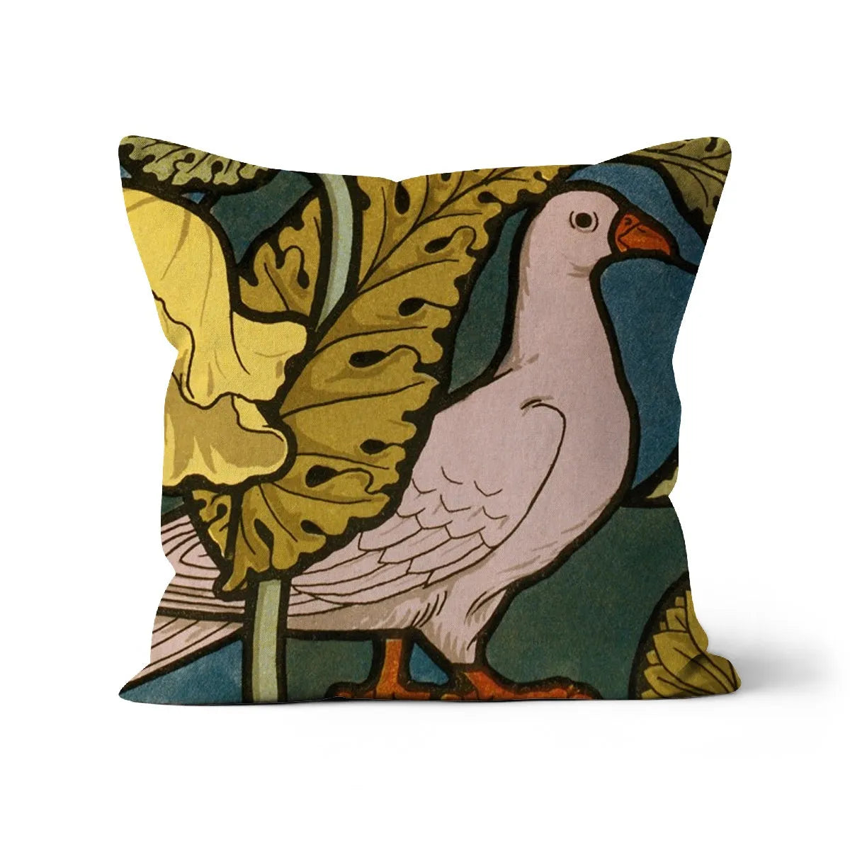 Pigeon Et Pavots - Maurice Pillard Verneuil Cushion - Decorative Throw Pillow - Linen / 18’x18’ - Throw Pillows