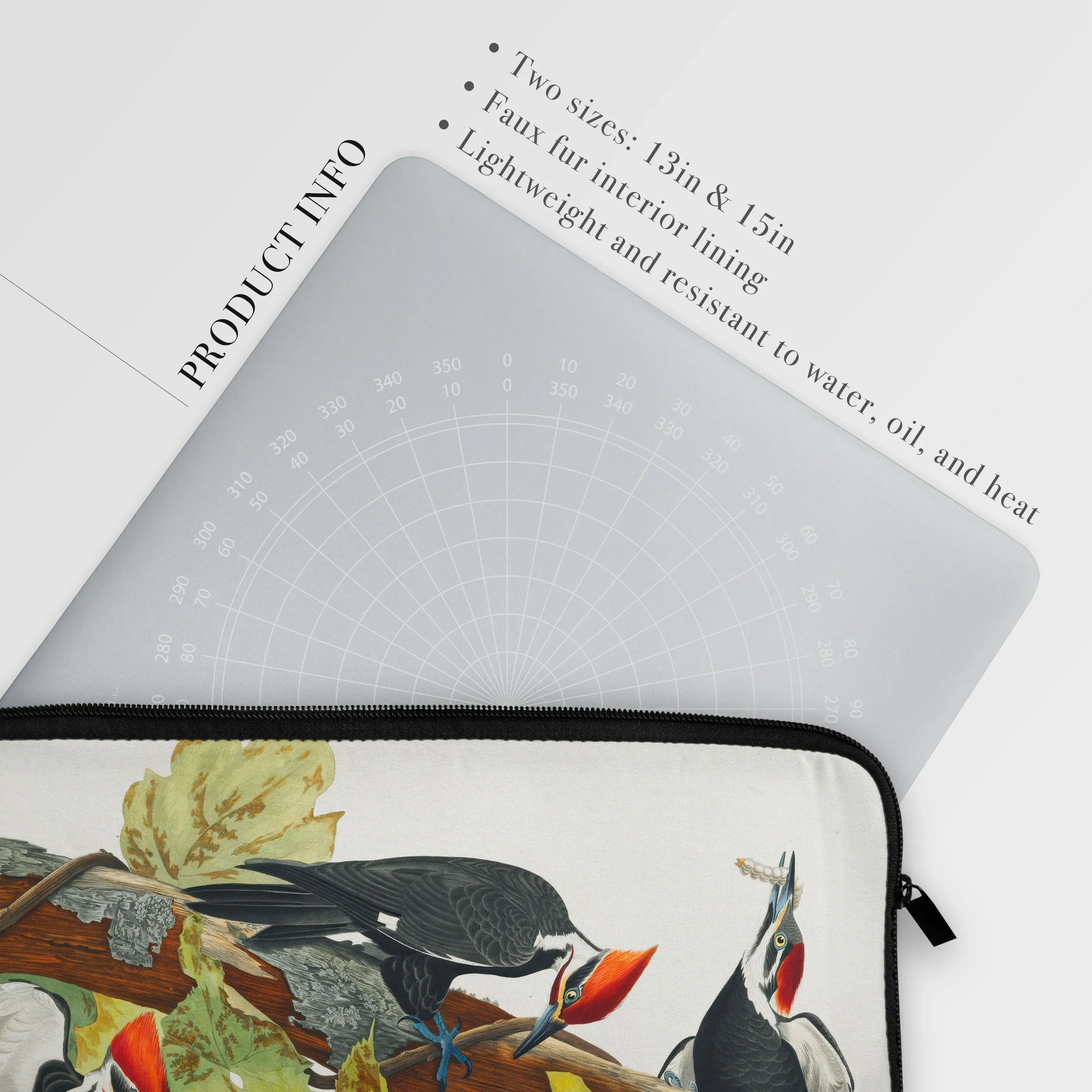 Pileated Woodpecker - John James Audubon Laptop Sleeve Computer Covers & Skins