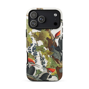 Pileated Woodpecker - John James Audubon Phone Case Iphone 17 Pro Max / Matte Iphone 12 Pro Max Case Woodpecker Design Black John James