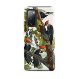 Pileated Woodpecker - John James Audubon Phone Case Samsung Galaxy S20 Fe / Matte Phone Case Detailed Illustration Black White Woodpeckers