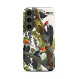 Pileated Woodpecker - John James Audubon Phone Case Samsung Galaxy S24 Plus / Matte Phone Case Detailed Illustration Red-crested