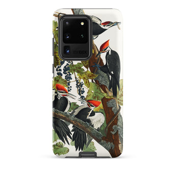 Pileated Woodpecker - John James Audubon Samsung Case, Galaxy S20 Ultra / Matte, Smartphone Case Vibrant Illustration Woodpeckers Foliage
