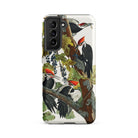 Pileated Woodpecker John James Audubon Samsung Case, Galaxy S21 Fe / Matte, White Phone Case Vibrant Illustration Woodpeckers Tree Branch