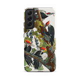 Pileated Woodpecker - John James Audubon Samsung Case, Galaxy S22 Plus / Matte, White Phone Case Colorful Illustration Pileated Woodpeckers
