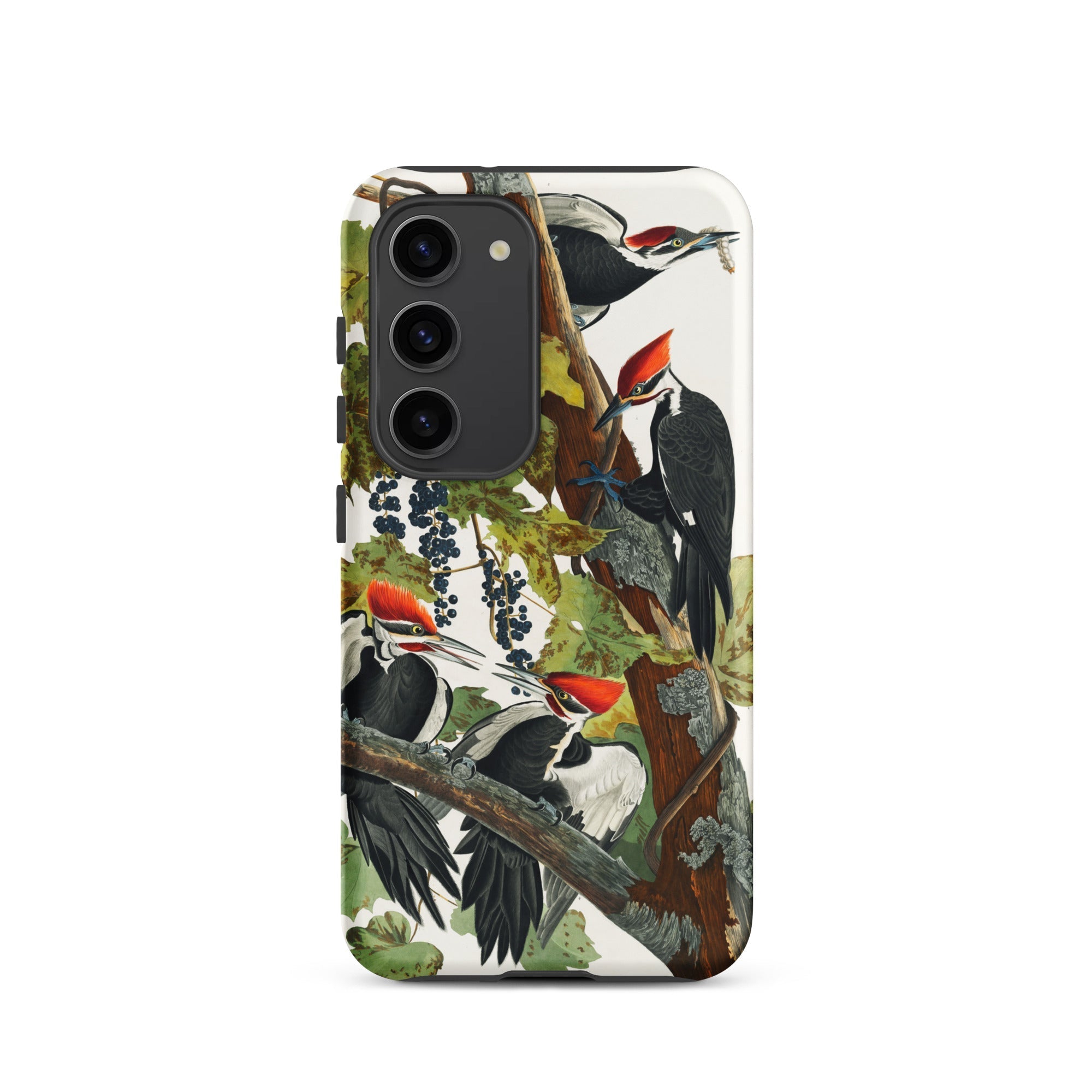 Pileated Woodpecker John James Audubon Samsung Case, Galaxy S23 / Matte, Phone Case Classic Illustration Woodpeckers Tree Branch