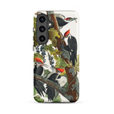 Pileated Woodpecker - John James Audubon Samsung Case, Galaxy S24 Plus / Matte, Smartphone Case Multi-bird Foliage Design
