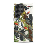 Pileated Woodpecker - John James Audubon Samsung Case, Galaxy S25 Ultra / Matte, Smartphone Case Detailed Illustration Woodpeckers Foliage