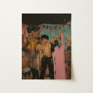 Pin-up - Gay Rajasthani After Party Art Print / Canvas, 12x16’’ / 31x41cm / Unframed / no Border, Posters Prints & Visual Artwork, Toby Leon