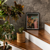 Pin-up - Gay Rajasthani After Party Art Print, Framed Painting Shirtless Man