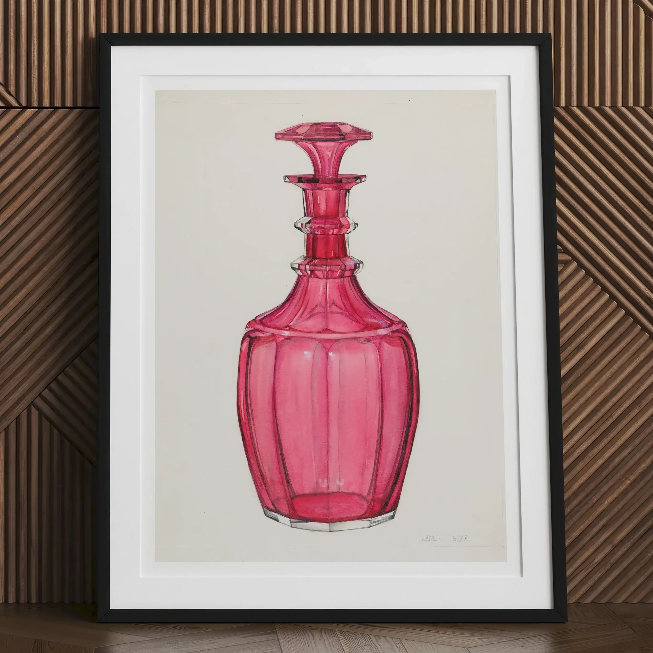 Carafe - Janet Riza Decorative 1930s Glassware Art Print Posters Prints & Visual Artwork