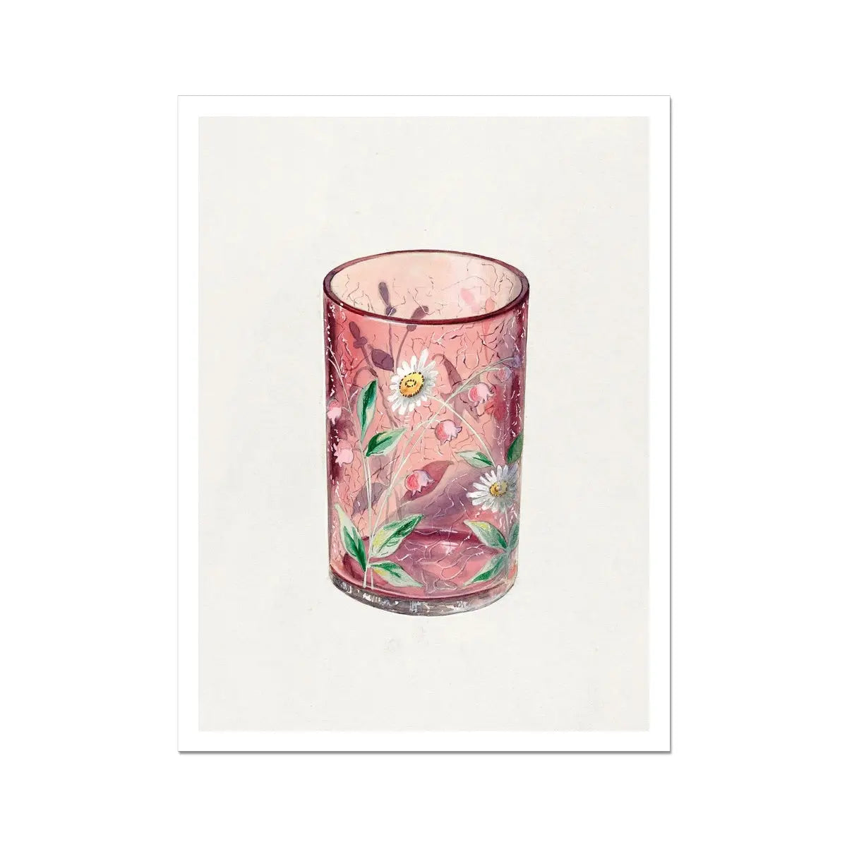 Hand Painted Glass - Ralph Atkinson Decorative Art Print 18’’x24’’ Posters Prints & Visual Artwork