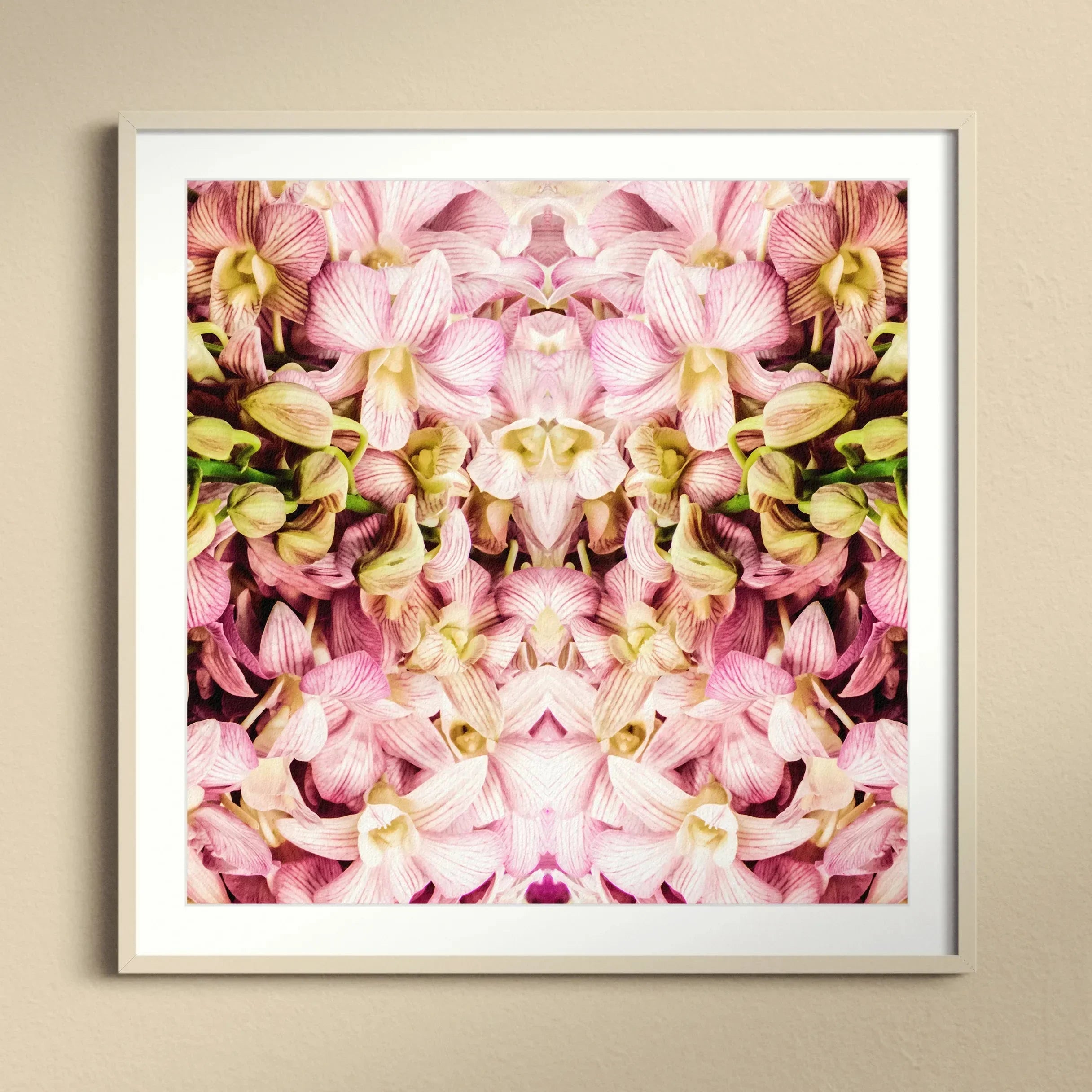 Pink Kaleidoscope - Thai Orchid Art Print Posters Prints & Visual Artwork