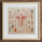 Pink Mama Moth - Alien Species Taxonomy Art Print, 12x12’’ / 31x31cm / Natural Frame / 2’’ Matboard, Framed Print Insects Arthropods
