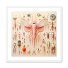 Pink Mama Moth - Alien Species Taxonomy Art Print, Pink Moth-like Insect Delicate Wings Segmented Body