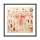 Pink Mama Moth - Alien Species Taxonomy Art Print, Pink Winged Insect Delicate Antennae Segmented Body