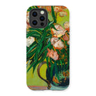 Pink Oleanders - Vincent Van Gogh Floral Iphone Case, 13 Pro / Matte, Phone Case Colorful Floral Painting Design Reminiscent