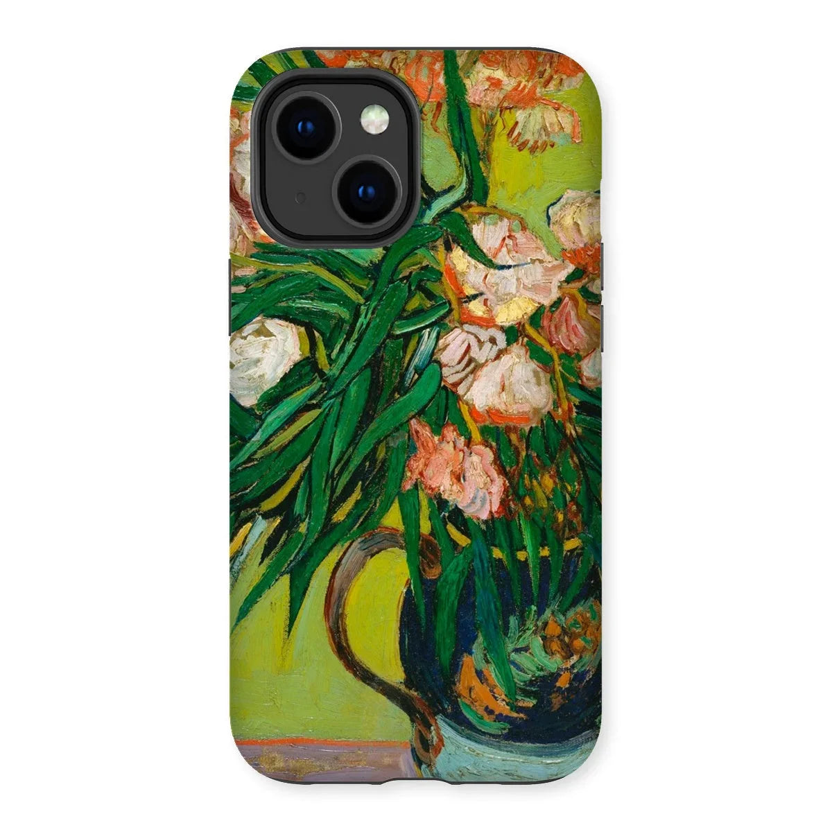 Pink Oleanders - Vincent Van Gogh Floral Iphone Case, 14 Plus / Matte, Phone Case Colorful Floral Painting Reminiscent Gogh’s