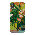 Pink Oleanders - Vincent Van Gogh Floral Iphone Case, x / Matte, Phone Case Colorful Floral Painting Pink Orange Flowers