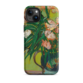 Pink Oleanders - Vincent Van Gogh Floral Phone Case Iphone 15 Plus / Matte Floral-patterned Phone Case Vincent Gogh, Gogh’s Oleanders, Gogh